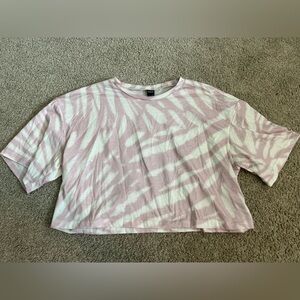 Pink Zebra Crop Top Size Small